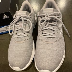 Womens Adidas QT racer sneakers light gray